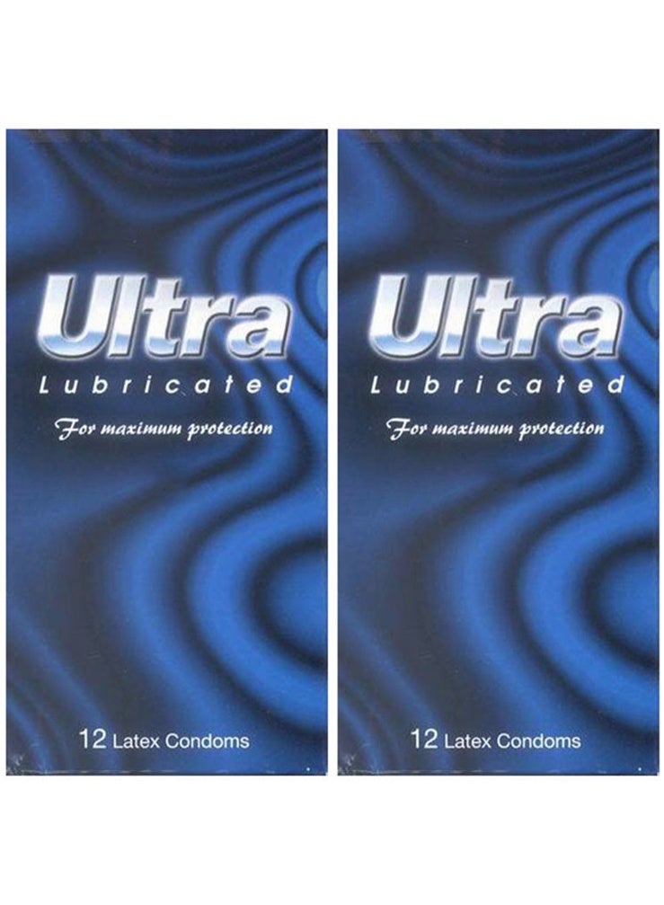Ultra Pack Of 2 Ultra 12-Piece Dotted Lubricated Condoms - Image 1